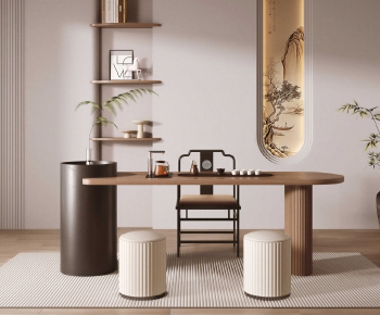 New Chinese Style Tea Tables And Chairs-ID:593338013