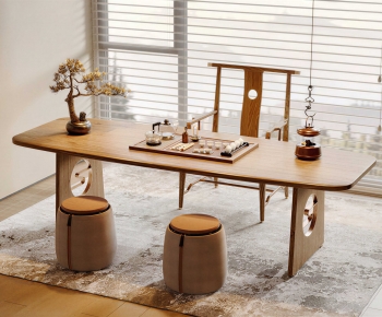 New Chinese Style Tea Tables And Chairs-ID:349531222