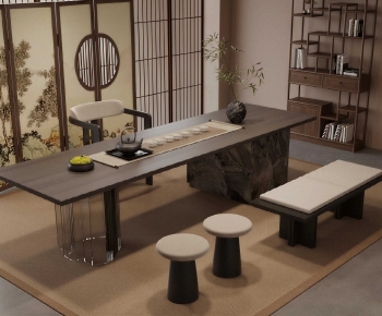 New Chinese Style Tea Tables And Chairs-ID:933876044