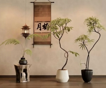 New Chinese Style Ground Green Plant Potted Plants-ID:959079035