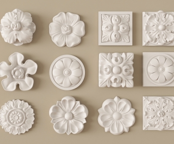 European Style Plaster Carved Top Plate-ID:701661198