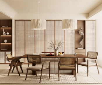 Wabi-sabi Style Dining Room-ID:190998089