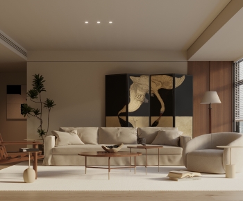 Wabi-sabi Style A Living Room-ID:497875937