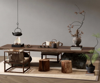 New Chinese Style Tea Tables And Chairs-ID:626056915