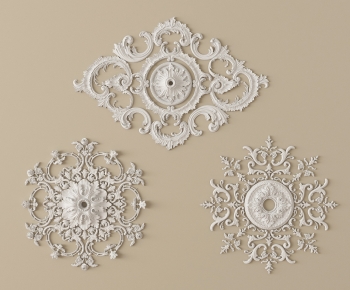 French Style Plaster Carved Top Plate-ID:832891945