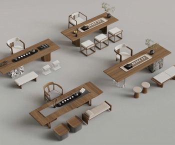 New Chinese Style Tea Tables And Chairs-ID:101490045