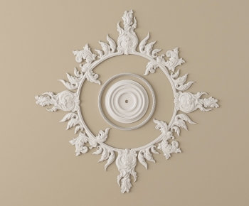 French Style Plaster Carved Top Plate-ID:141398912