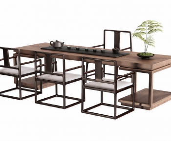 New Chinese Style Tea Tables And Chairs-ID:533907894