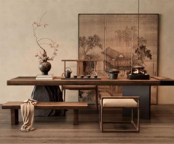 New Chinese Style Tea Tables And Chairs-ID:311614042