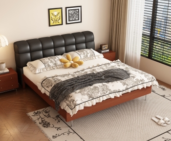 Modern Double Bed-ID:585380086