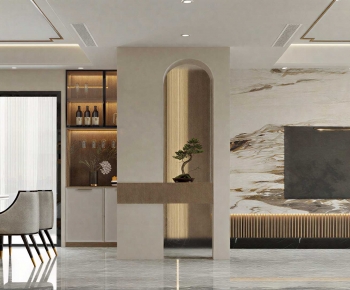 New Chinese Style A Living Room-ID:813009986