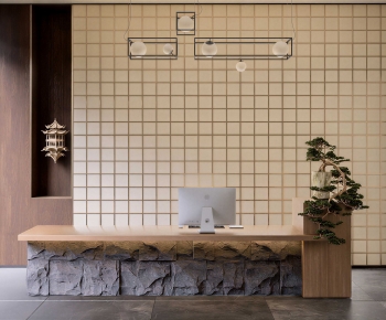 New Chinese Style Reception Desk-ID:876774073