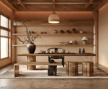 Wabi-sabi Style Tea House-ID:615797042