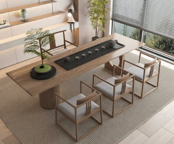 New Chinese Style Tea Tables And Chairs-ID:663181077