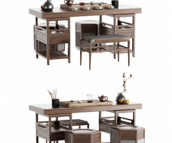 New Chinese Style Tea Tables And Chairs-ID:560369018