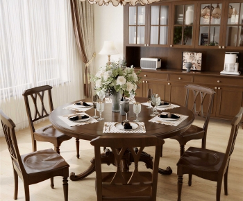 American Style Dining Table And Chairs-ID:501372105
