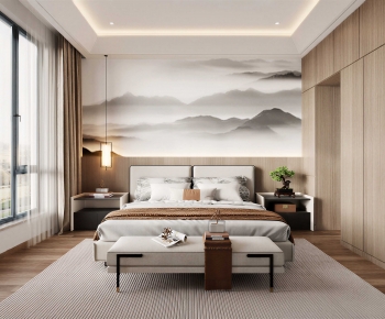 New Chinese Style Bedroom-ID:748920922