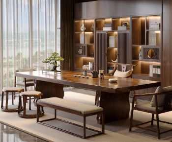 New Chinese Style Tea Tables And Chairs-ID:353182081