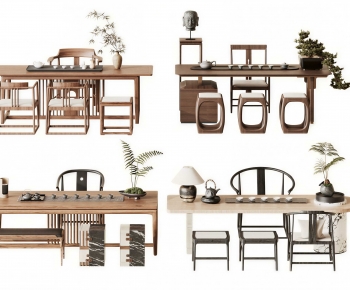 New Chinese Style Tea Tables And Chairs-ID:269583949