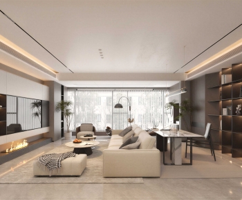 Modern A Living Room-ID:698410996