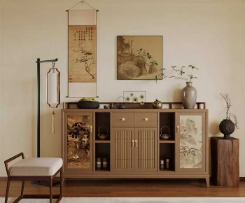 New Chinese Style Entrance Cabinet-ID:569618949