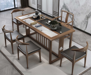 New Chinese Style Tea Tables And Chairs-ID:214544062