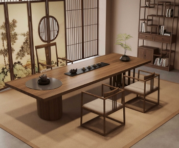 New Chinese Style Tea Tables And Chairs-ID:746159087