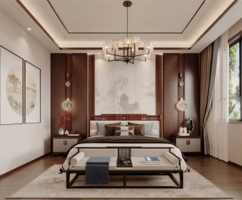 New Chinese Style Bedroom-ID:562762981
