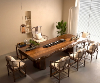 New Chinese Style Tea Tables And Chairs-ID:689479116