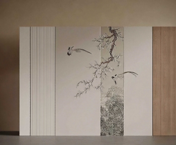 New Chinese Style TV Wall-ID:368102075