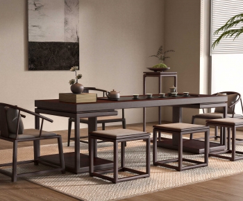 New Chinese Style Tea Tables And Chairs-ID:568458084