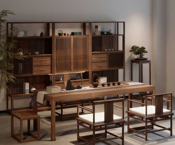 New Chinese Style Tea Tables And Chairs-ID:153659117