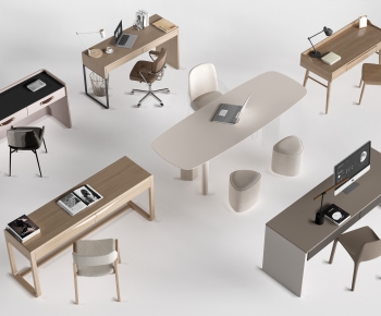 Modern Computer Desk And Chair-ID:644455912