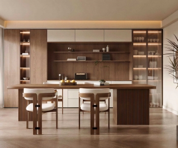 Wabi-sabi Style Dining Room-ID:805682904