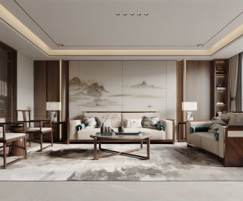 New Chinese Style A Living Room-ID:272577058