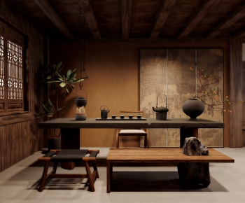 Wabi-sabi Style Tea House-ID:341362951
