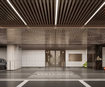 Modern Underground Parking Lot-ID:244421017