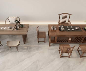 New Chinese Style Tea Tables And Chairs-ID:644750658