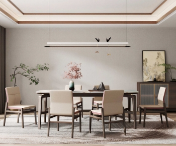 New Chinese Style Dining Room-ID:714358092