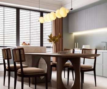 Wabi-sabi Style Dining Room-ID:680856944