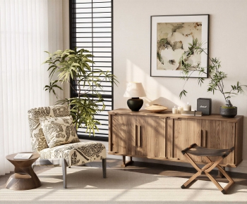 Wabi-sabi Style Lounge Chair-ID:611884123