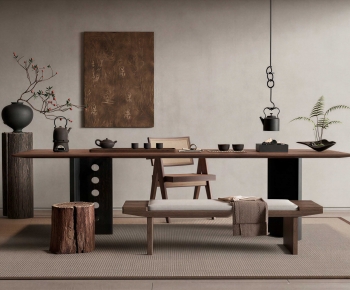 Japanese Style Tea Tables And Chairs-ID:474181895