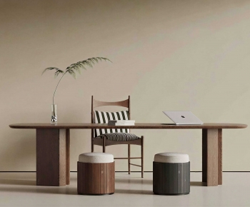 Modern Computer Desk And Chair-ID:393904925