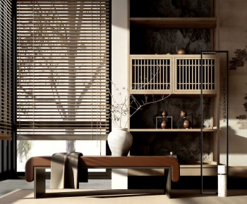 New Chinese Style Bench-ID:449444066