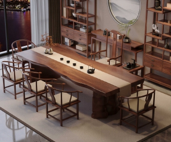 Chinese Style Tea Tables And Chairs-ID:692321069