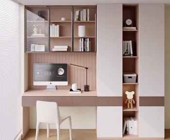 Modern Computer Desk And Chair-ID:513120897