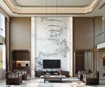 New Chinese Style A Living Room-ID:942013038