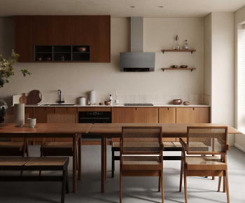 Wabi-sabi Style Dining Room-ID:255712992