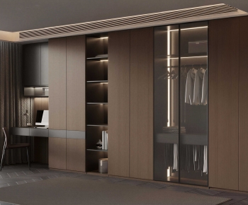 Modern Clothes Storage Area-ID:620953089