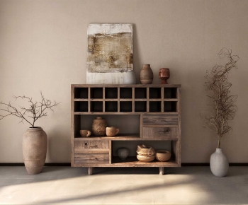 Wabi-sabi Style Entrance Cabinet-ID:593309445